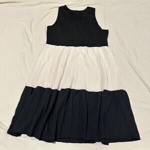 Black and Cream Dress 1X